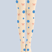 Ribbon Polka Dot Tights Hosiery Pantyhose Z69-10