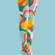 Color Block Graphic Tights Y2K Fashion Pantyhose Z69-11