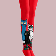 Cartoon Cat Pattern Tights Hosiery Pantyhose Z69-12
