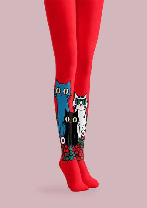 Cartoon Cat Pattern Tights Hosiery Pantyhose Z69-12