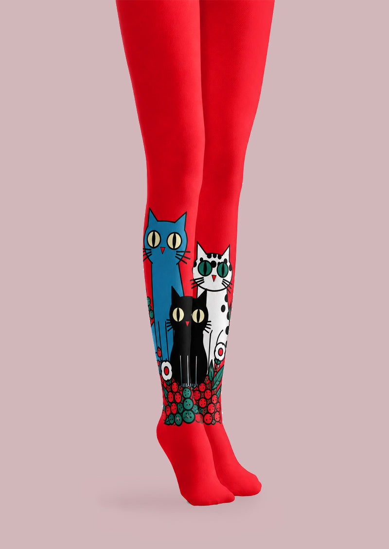 Cartoon Cat Pattern Tights Hosiery Pantyhose Z69-12