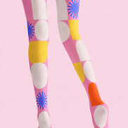 Pop Art Color Block Tights Hosiery Pantyhose Z69-16