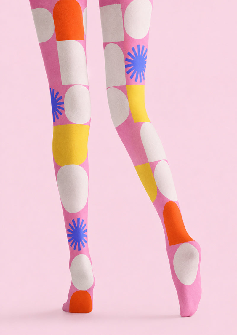 Pop Art Color Block Tights Hosiery Pantyhose Z69-16