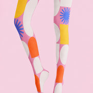 Pop Art Color Block Tights Hosiery Pantyhose Z69-16