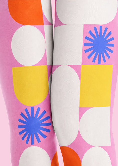 Pop Art Color Block Tights Hosiery Pantyhose Z69-16