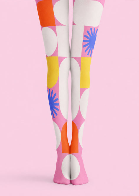 Pop Art Color Block Tights Hosiery Pantyhose Z69-16