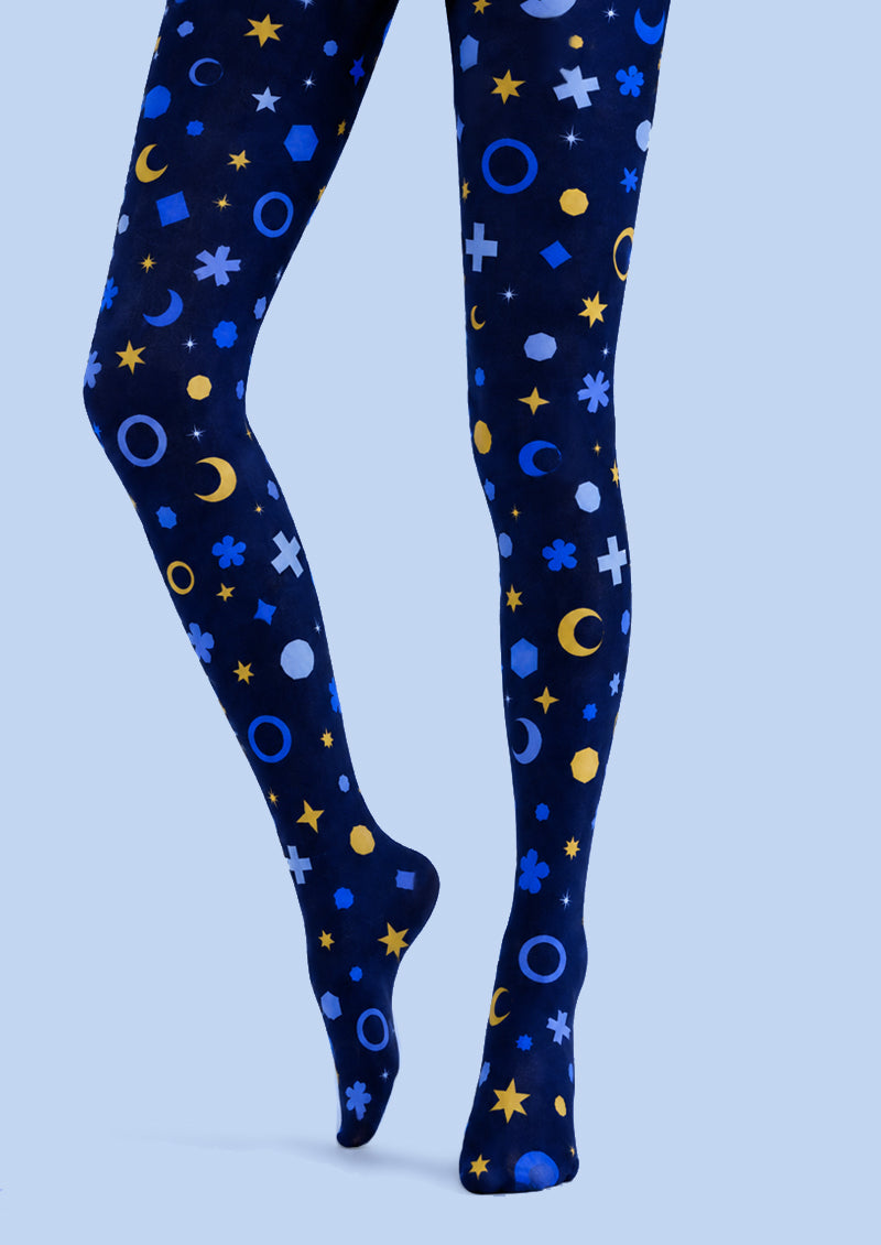 Celestial Moon Star Tights Hosiery Pantyhose Z69-18