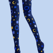 Celestial Moon Star Tights Hosiery Pantyhose Z69-18