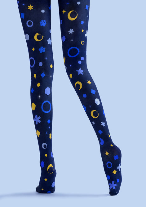 Celestial Moon Star Tights Hosiery Pantyhose Z69-18