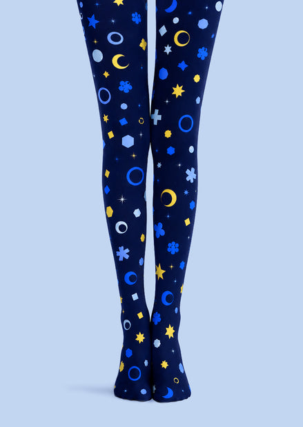 Celestial Moon Star Tights Hosiery Pantyhose Z69-18