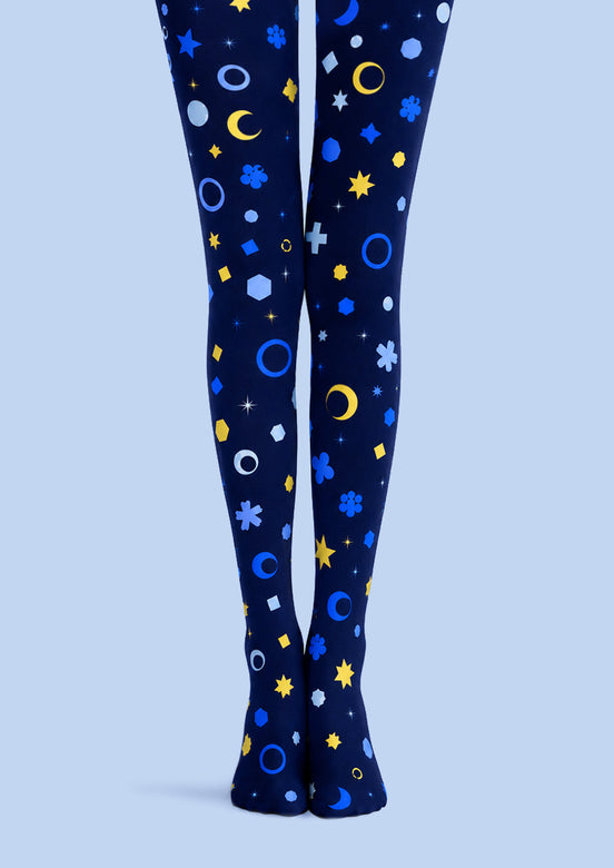 Celestial Moon Star Tights Hosiery Pantyhose Z69-18