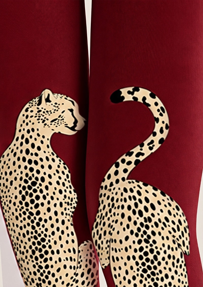 Wild Leopard Print Tights Hosiery Pantyhose Z69-22