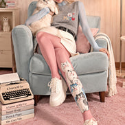 Kawaii Cat Print Tights Hosiery Pantyhose Z69-24