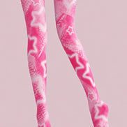 Pink Star Graphic Y2K Tights Pantyhose Z69-28