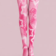 Pink Star Graphic Y2K Tights Pantyhose Z69-28
