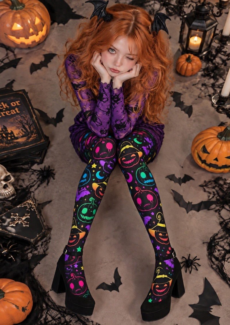 Colorful Pumpkin Halloween Party Tights Pantyhose Z69-29