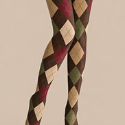 Preppy Argyle Diamond Tights Hosiery Pantyhose Z69-32