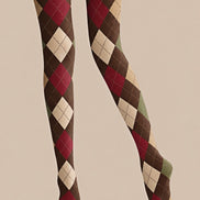 Preppy Argyle Diamond Tights Hosiery Pantyhose Z69-32