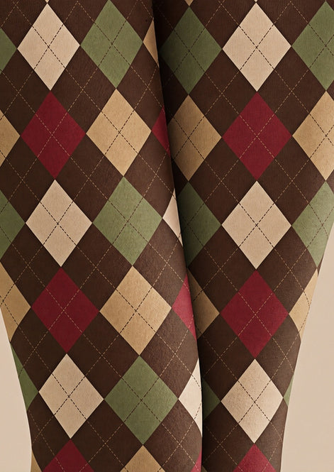 Preppy Argyle Diamond Tights Hosiery Pantyhose Z69-32