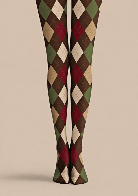 Preppy Argyle Diamond Tights Hosiery Pantyhose Z69-32