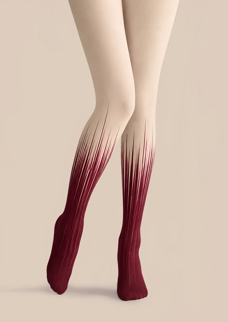 Wine Red Gradient Tights Hosiery Pantyhose Z69-35
