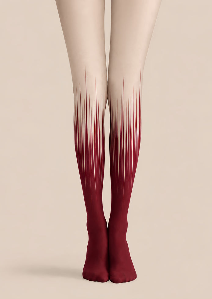 Wine Red Gradient Tights Hosiery Pantyhose Z69-35