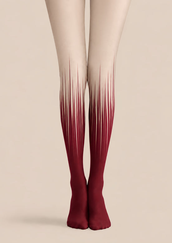 Wine Red Gradient Tights Hosiery Pantyhose Z69-35