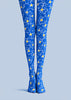Daisy Bloom Blue Tights Pantyhose Z69-40