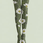 Green Daisy Floral Tights Hosiery Pantyhose Z69-41