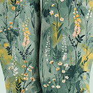 Sage Meadow Floral Print Tights Hosiery Pantyhose Z69-44