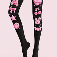 Sweet Bunny Heart Tights Hosiery Pantyhose Z69-45