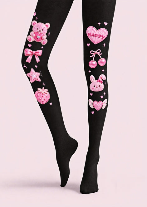 Sweet Bunny Heart Tights Hosiery Pantyhose Z69-45