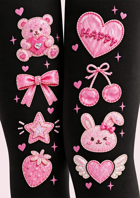 Sweet Bunny Heart Tights Hosiery Pantyhose Z69-45
