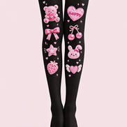 Sweet Bunny Heart Tights Hosiery Pantyhose Z69-45