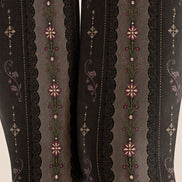 Gothic Lace Floral Tights Hosiery Pantyhose Z69-48