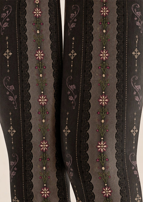 Gothic Lace Floral Tights Hosiery Pantyhose Z69-48