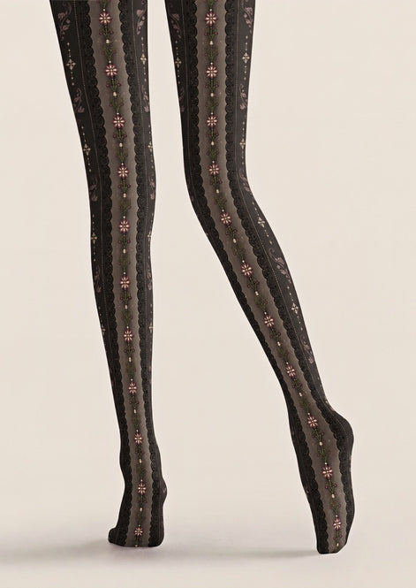 Gothic Lace Floral Tights Hosiery Pantyhose Z69-48