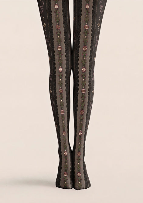 Gothic Lace Floral Tights Hosiery Pantyhose Z69-48