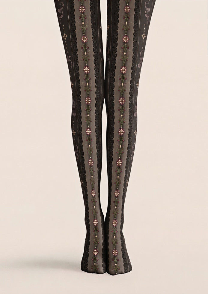 Gothic Lace Floral Tights Hosiery Pantyhose Z69-48