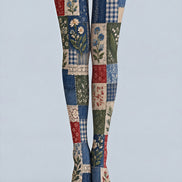 Boho Patchwork Floral Tights Hosiery Pantyhose Z69-53