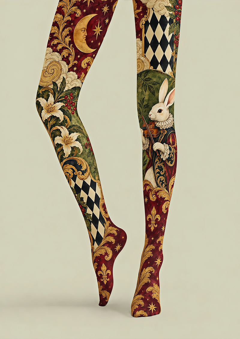 Baroque Rabbit Graphic Tights Hosiery Pantyhose Z69-54