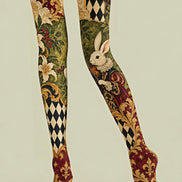 Baroque Rabbit Graphic Tights Hosiery Pantyhose Z69-54