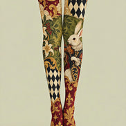 Baroque Rabbit Graphic Tights Hosiery Pantyhose Z69-54