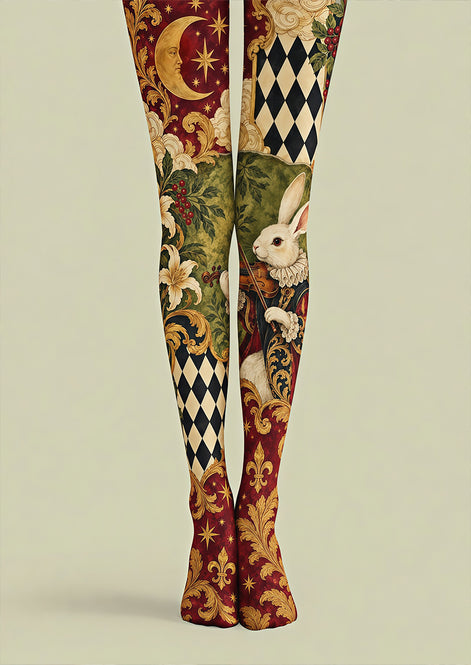 Baroque Rabbit Graphic Tights Hosiery Pantyhose Z69-54