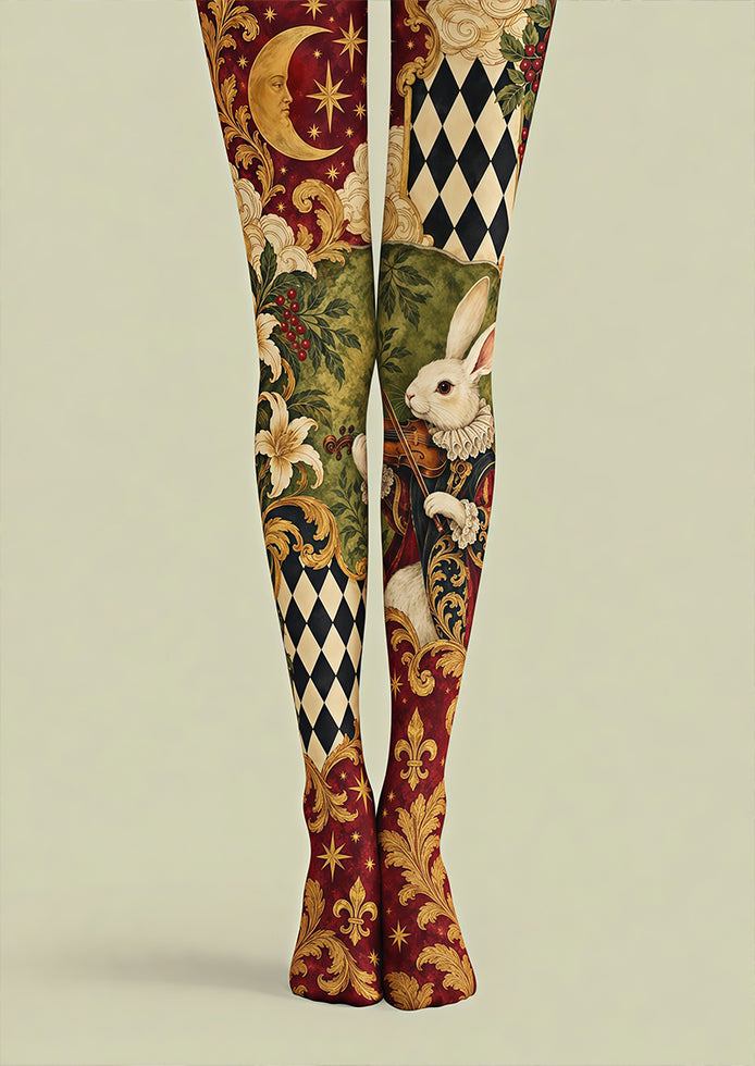 Baroque Rabbit Graphic Tights Hosiery Pantyhose Z69-54