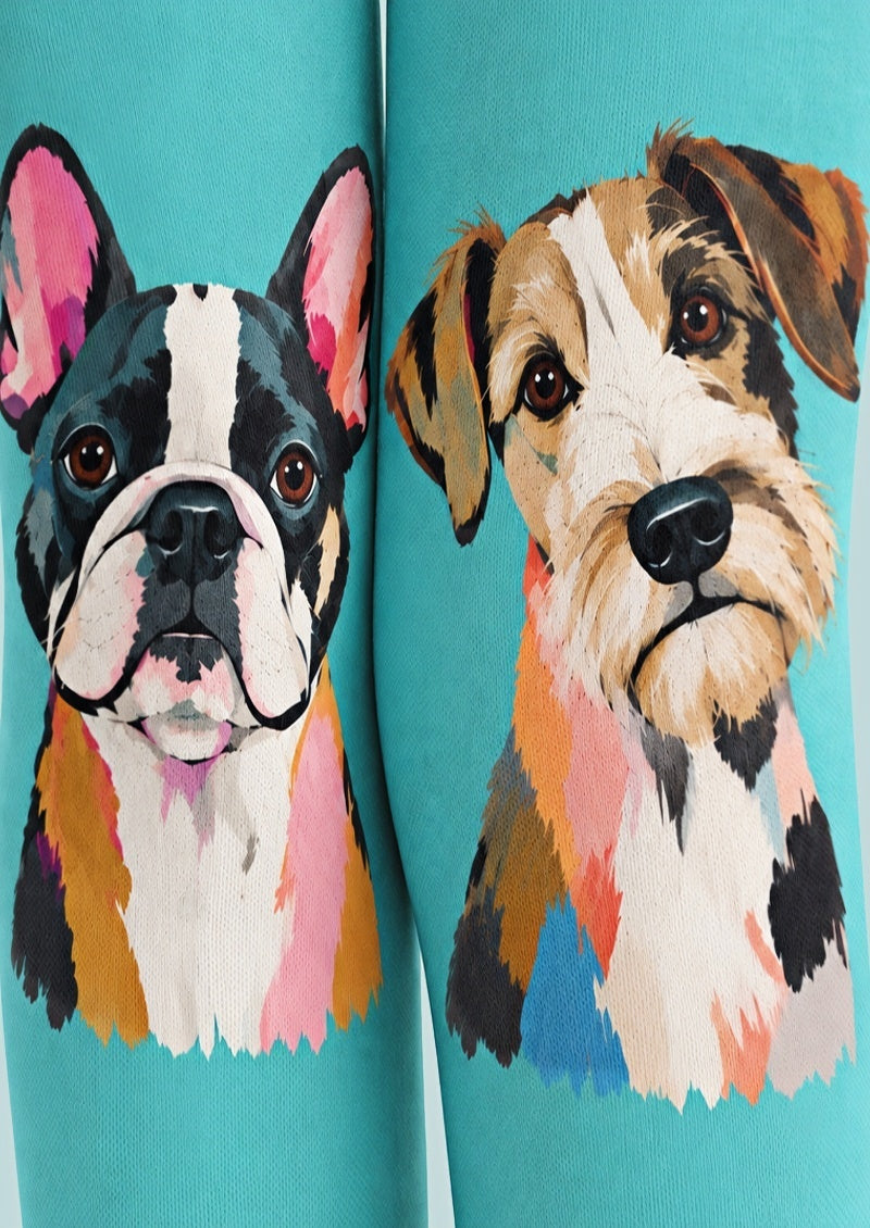 Mint Puppy Portrait Tights Hosiery Pantyhose Z69-55