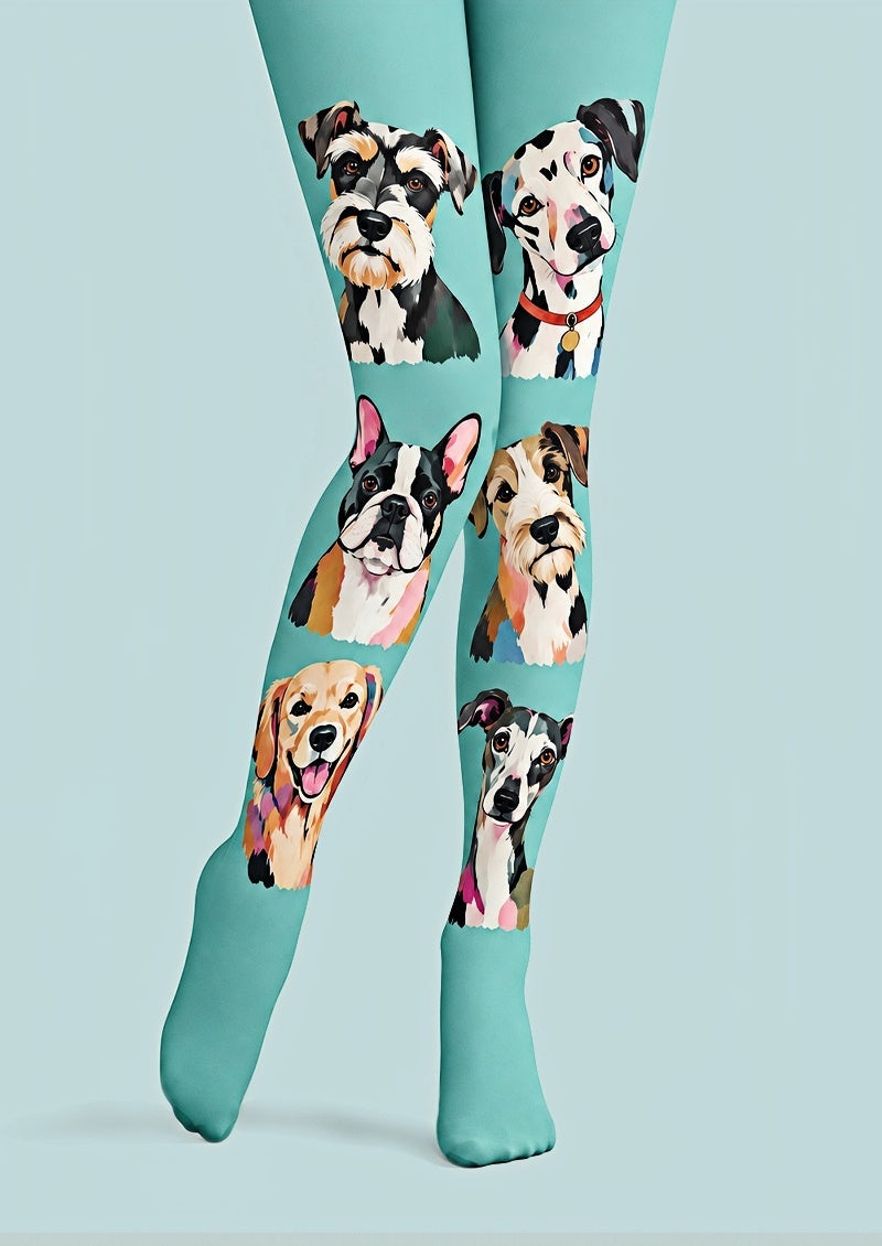 Mint Puppy Portrait Tights Hosiery Pantyhose Z69-55
