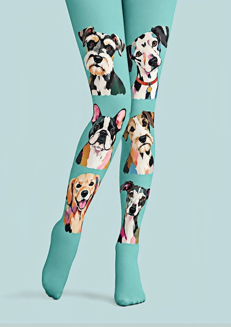 Mint Puppy Portrait Tights Hosiery Pantyhose Z69-55