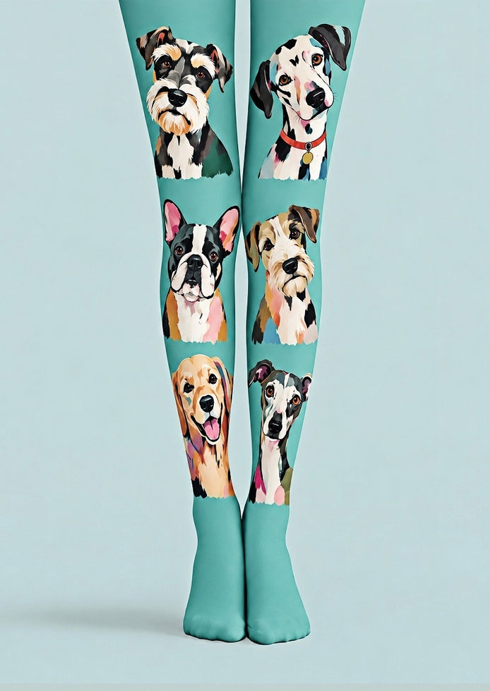 Mint Puppy Portrait Tights Hosiery Pantyhose Z69-55