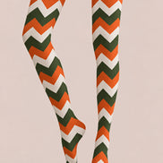 Chevron Pattern Graphic Tights Hosiery Pantyhose Z69-58
